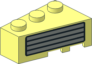 Wedge  3 x  2 Left with Grille Sticker