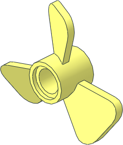 Propeller  3 Blade  3.5 Diameter with Technic Peghole