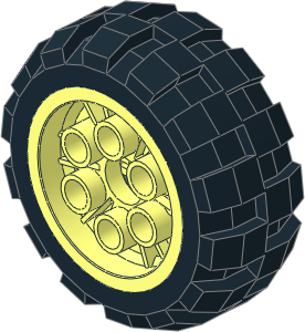 Wheel Rim 20 x 33 with  6 Pinholes with Tyre 20/ 40 x 33 Off Road