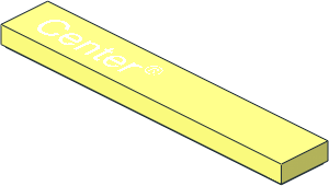 Tile  1 x  6 with "Center" Pattern