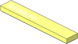 Tile  1 x  6 with "Museum" Pattern