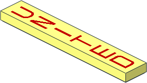 Tile  1 x  6 with Red "UNITED" Pattern