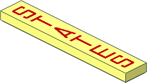 Tile  1 x  6 with Red "STATES" Pattern