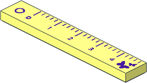 Tile  1 x  6 with Friends Ruler Pattern