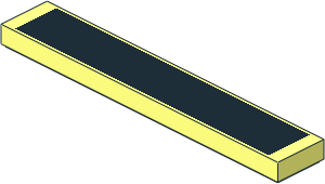 Tile  1 x  6 with Black Rectangle Pattern