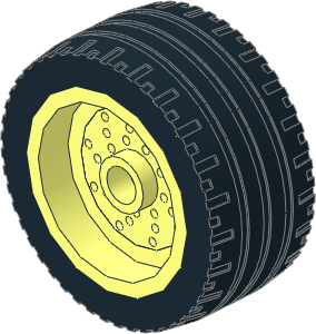 Wheel Rim 11 x 18 with Drilled Disc Brake with Tyre 11.2/ 28 x 17.6 Intermediate