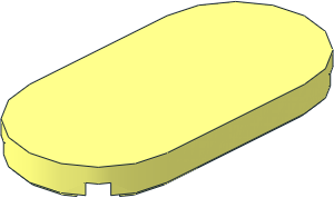 Tile  2 x  4 with Rounded Ends