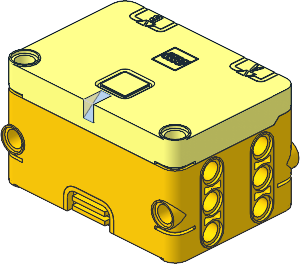 Electric Powered Up 2 Port Hub with Yellow Bottom with Rechargeable Battery