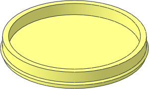 ~Brick  4 x  4 x  0.667 Round - Bottom
