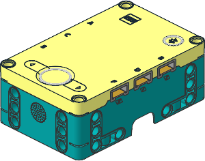 Electric Powered Up 6 Port Hub with Dark Turquoise Bottom without Rechargeable Battery