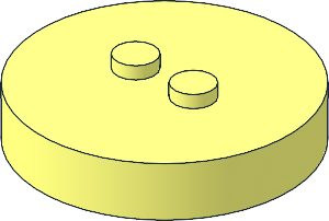 Brick  4 x  4 x  0.667 Round with RFID Tag and  2 Studs