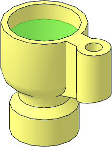 Minifig Cup Stein with Handle and Trans Bright Green Drink Pattern