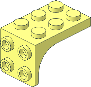 Bracket  3 x  2 -  2 x  2 Down with Rounded Brace