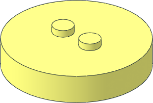 ~Brick  4 x  4 x  0.667 Round - Top with  2 Studs