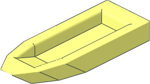 Boat Hull Unitary 22 x  8 x  2.333 Base