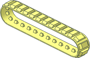 Caterpillar Track 1.7 Wide 28 Tooth (Formed for 2 Wheel Rim 14 x 18)