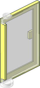 Door  1 x  4 x  5 Right with Trans Clear Glass