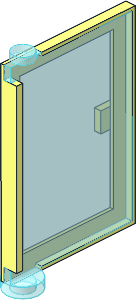Door  1 x  4 x  5 Right with Trans Light Blue Glass