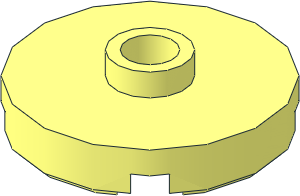 Plate  2 x  2 Round with  1 Centre Stud
