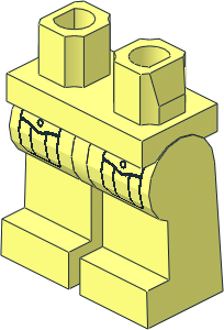 ~Minifig Hips and Legs with Buttoned Cargo Pockets Pattern (Obsolete)