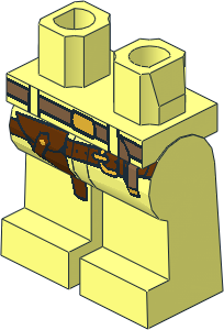 ~Minifig Hips and Legs with Holster and Belt Pattern (Obsolete)