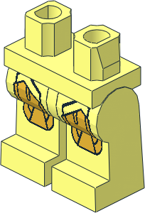 ~Minifig Hips and Legs with Iron Man Armoured Suit Mark VI Pattern (Obsolete)