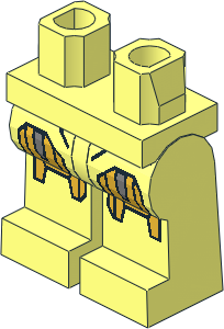 ~Minifig Hips and Legs with Iron Man Armoured Suit Mark VII Pattern (Obsolete)