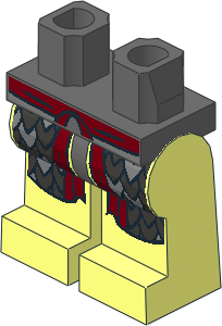 ~Minifig Hips and Legs with LOTR Scale Armour Pattern (Obsolete)