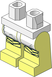~Minifig Hips and Legs with SW White Leggings Pattern (Obsolete)