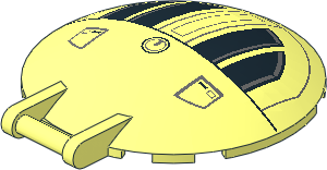 Dish  6 x  6 Inverted - No Studs with Handle with TIE Striker Hatch Pattern