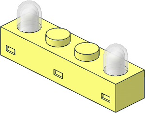 Electric Light & Sound Brick  1 x  4 with Twin Top Lights
