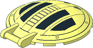 Dish  6 x  6 Inverted - No Studs with Handle with TIE Advanced Hatch Pattern