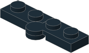 ~_Hinge Plate  1 x  4 (Complete) Black (Obsolete)