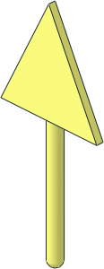 Roadsign Triangular without Base