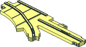 Monorail Track Point Right (Curved)