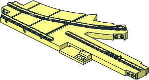Monorail Track Point Left (Curved)