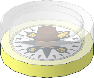 Minifig Compass with Fleur de Lis Pattern