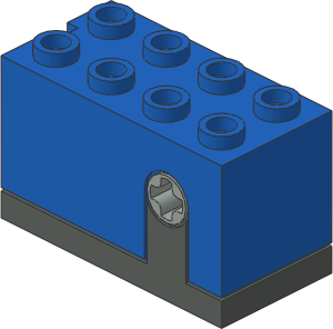 ~_Electric Brick  2 x  4 x  1.667 Sensor Rotation Blue/Dark Grey (Obsolete)