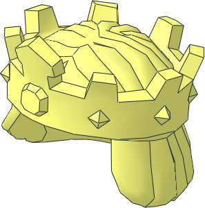 Minifig Hair Mid-Length Straight with Crown