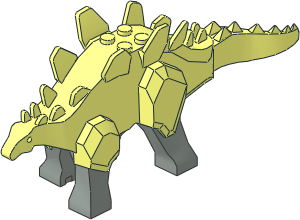 Animal Dinosaur Stegosaurus with Light Grey Legs (Complete)