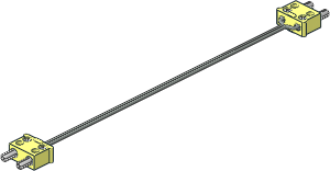 Electric Cable Grey with Plugs (Type 4) Twin without Centre Plastic Pin