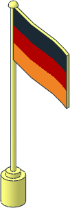 Flag on Flagpole Type 1 with Germany Pattern