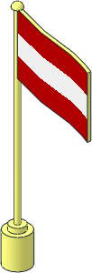 Flag on Flagpole Type 1 with Austria Pattern
