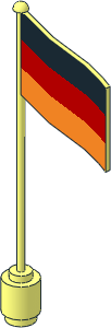 Flag on Flagpole Type 2 with Germany Pattern