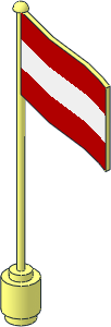 Flag on Flagpole Type 2 with Austria Pattern