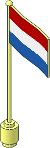 Flag on Flagpole Type 2 with The Netherlands Pattern