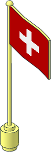 Flag on Flagpole Type 2 with Switzerland Pattern