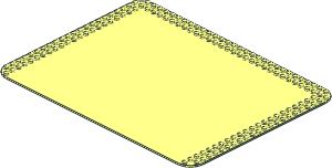 Baseplate 24 x 32 with Studs on 3 Sides