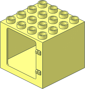 Duplo Door Frame  2 x  4 x  3 with Thin Top Rim