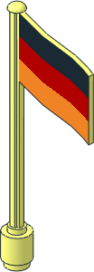 Flag on Flagpole Type 4 with Germany Pattern
